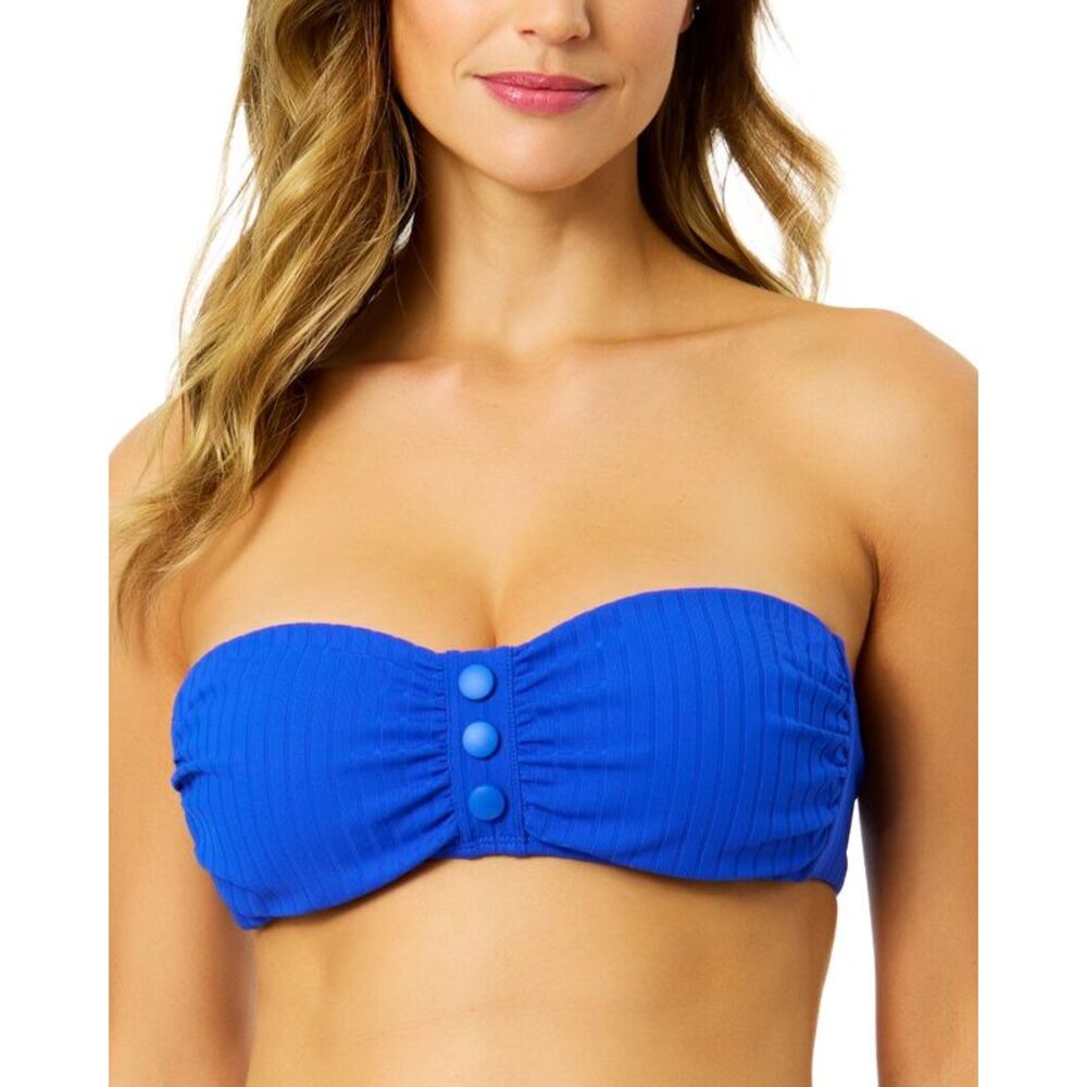 Anne Cole Womens Snap Front Bandeau Top